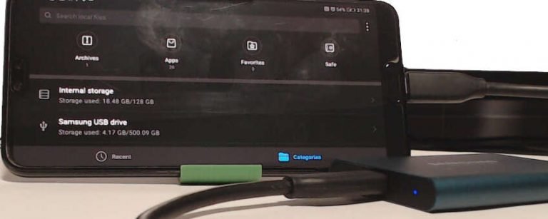 How to connect an Android phone to an external SSD drive